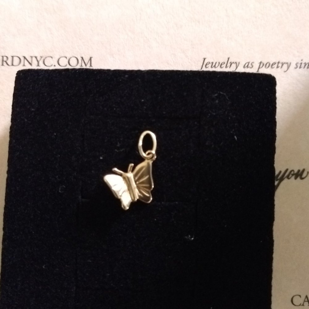 Catbird 14k gold Little Butterfly Necklace Charm